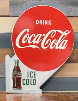 Drink Coca-Cola Ice Cold DST Flange Sign