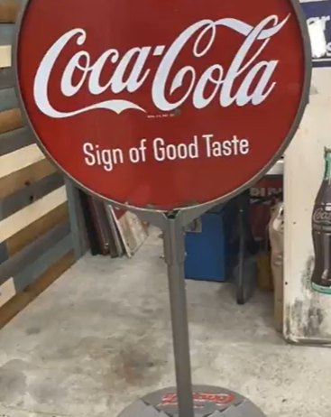 Coca-Cola DSP Lollipop Curb Sign