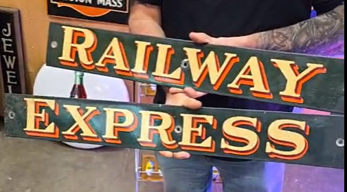 Railway Express SSP Two-Piece Sign