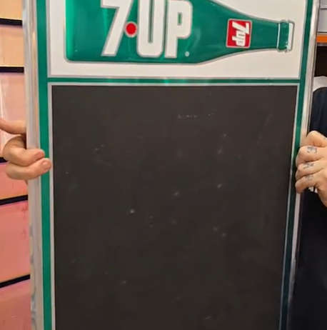 7Up Embossed Aluminum Menu Board