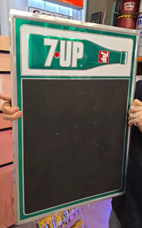 7Up Embossed Aluminum Menu Board