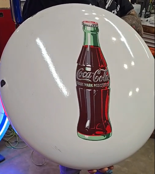Coca-Cola White Bottle 24 Inch SSP Button