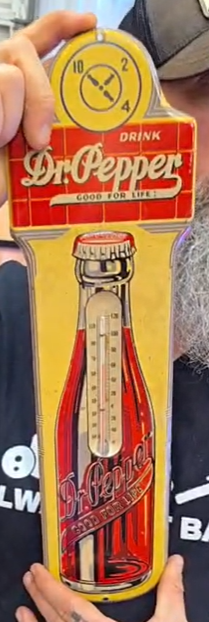 Dr Pepper Good for Life SST Embossed Tube Thermometer