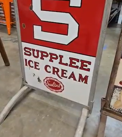 Sealtest Supplee Ice Cream DSP Sidewalk Sign