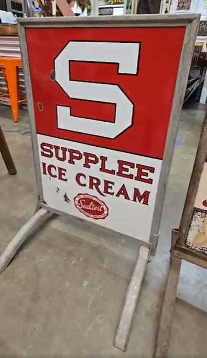 Sealtest Supplee Ice Cream DSP Sidewalk Sign