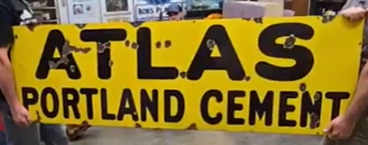 Atlas Portland Cement SSP 6 Foot Sign
