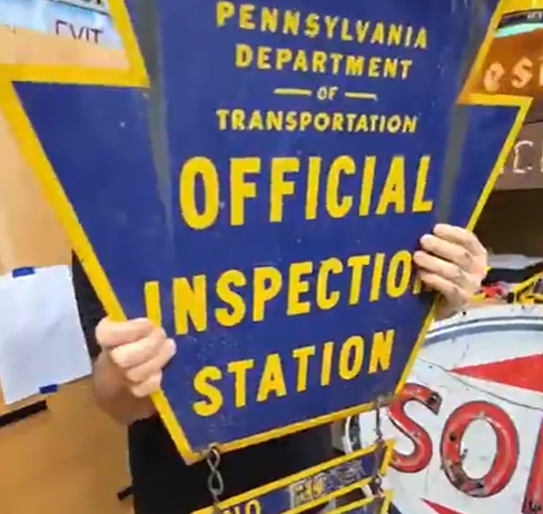 Official Inspection Station Pennsylvania Department of Transportation DST Sign