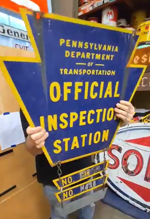 Official Inspection Station Pennsylvania Department of Transportation DST Sign