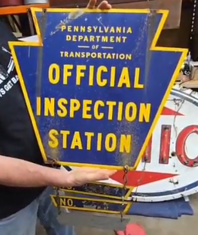 Official Inspection Station Pennsylvania Department of Transportation DST Sign