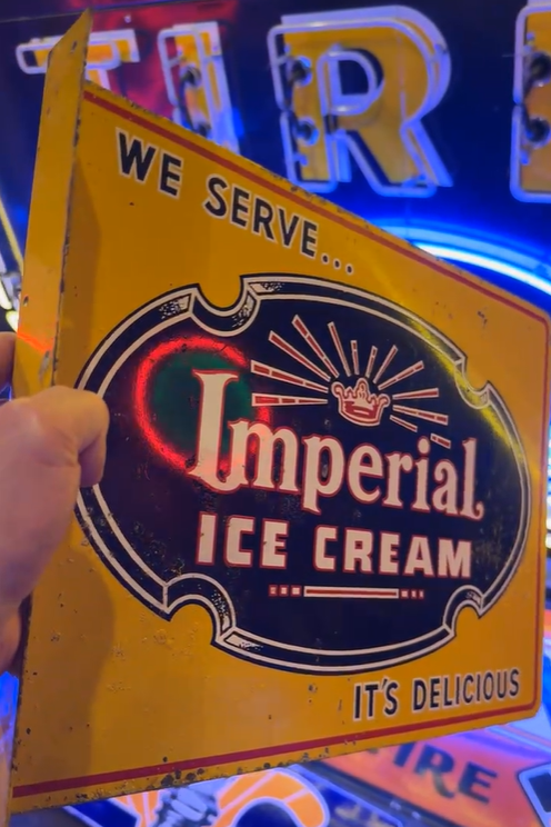 Imperial Ice Cream DST Flange Sign