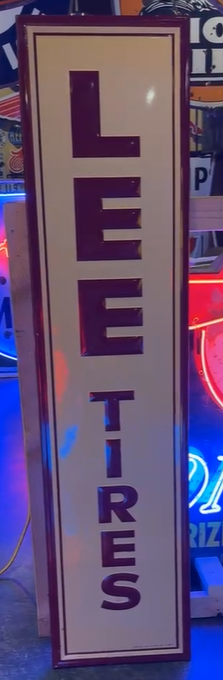 Lee Tires SST Embossed Vertical Sign