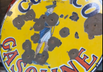 Conoco Gasoline SSP 25 Inch Diameter Sign