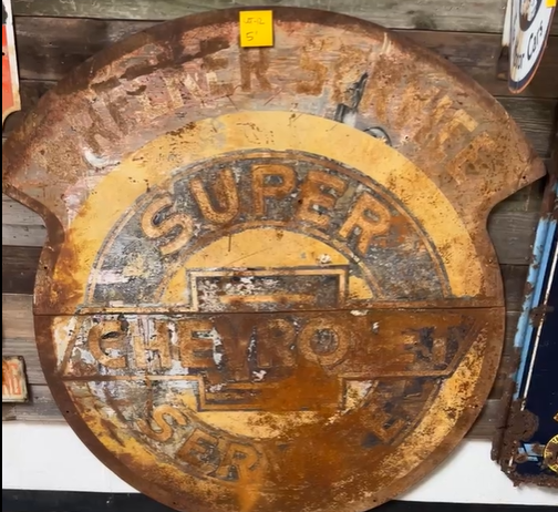 Super Chevrolet Service Wrecker Service 5 Foot Diameter DST Two-Piece Sign