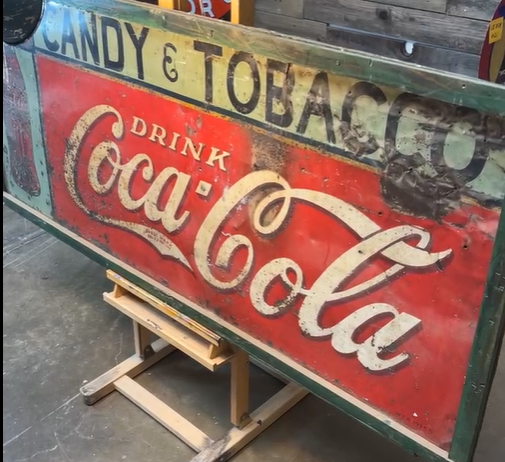Drink Coca-Cola Candy & Tobacco SST 6 Foot Sign