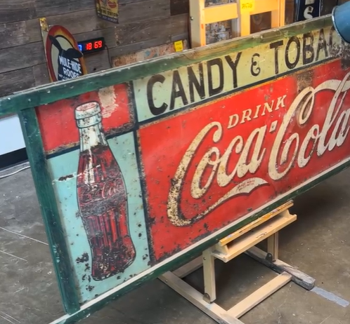 Drink Coca-Cola Candy & Tobacco SST 6 Foot Sign