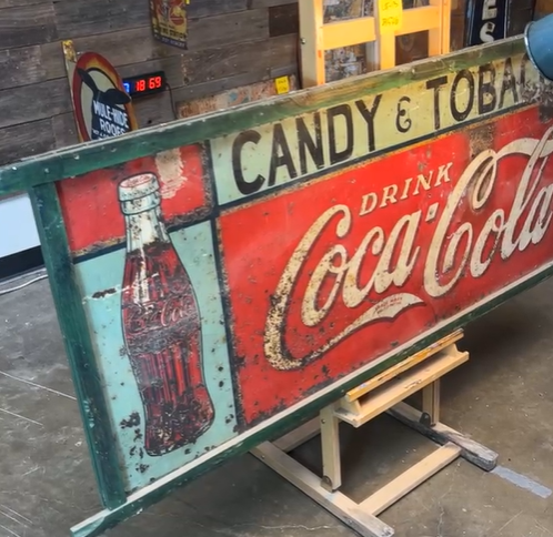 Drink Coca-Cola Candy & Tobacco SST 6 Foot Sign