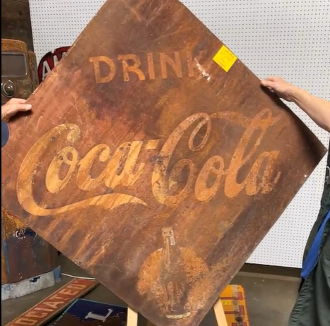 Drink Coca-Cola 1936 SST Diamond Shaped Sign