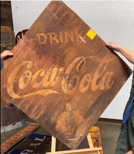 Drink Coca-Cola 1936 SST Diamond Shaped Sign