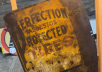 Perfection Asbestos Protected Tires DST Flange Sign