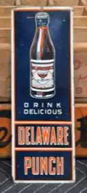 Drink Delicious Delaware Punch SST Embossed Sign