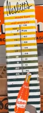 Nesbitt’s Orange Soda Pop SST Tube Thermometer