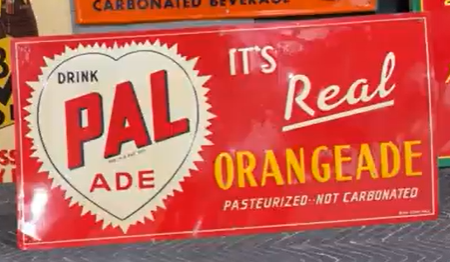 Drink Pal Ade Orangeade SST Embossed Sign