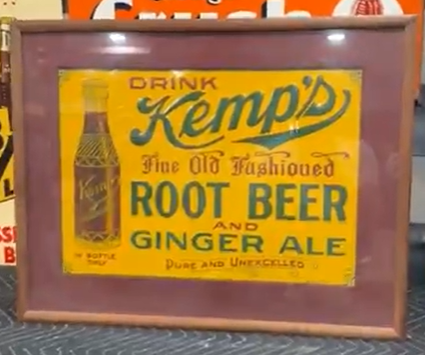 Drink Kemp’s Old Fashioned Root Beer and Ginger Ale SST Embossed Sign